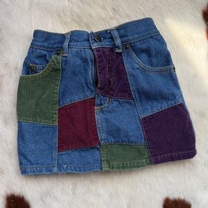 90’s Mary-Kate And Ashley Toddler Patchwork Skirt